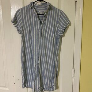 J.Crew Blue and White Striped Dress